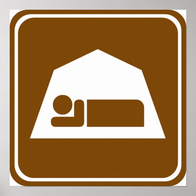 Póster Camping Highway Sign (Frente)
