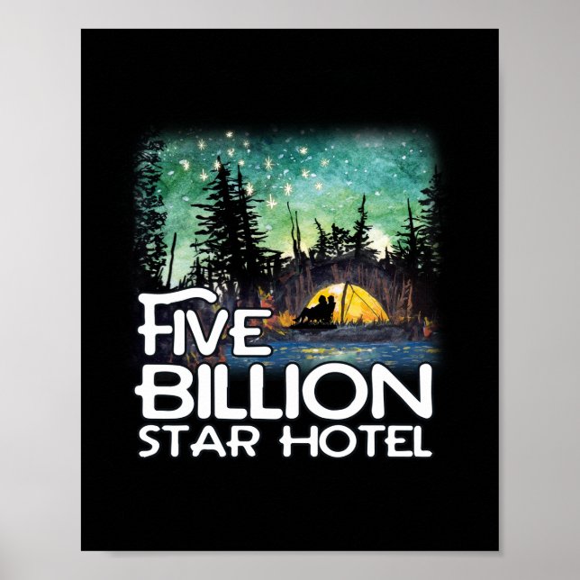 Póster Camping Hotel De Cinco Mil Millones De Estrellas (Frente)