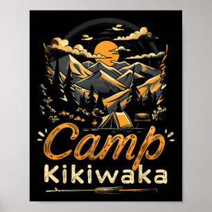 Póster Camping Kikiwaka Campista Sendero Tienda Bosque Mo