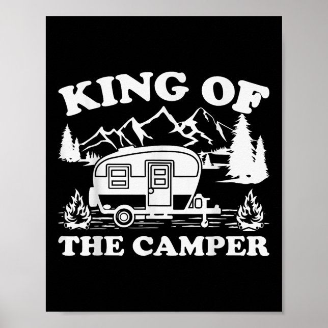 Póster Camping Lover Camper Van King Of The Camper (Frente)