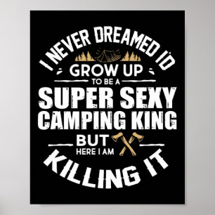 Póster Camping Men Camper Rv Camping Vacaciones Camping D