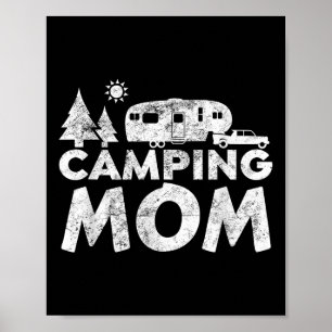 Póster Camping Mom Shirt 5ª Rueda Camper Rv Vacation Gif