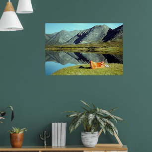 Póster Camping por un Poster desconocido del lago