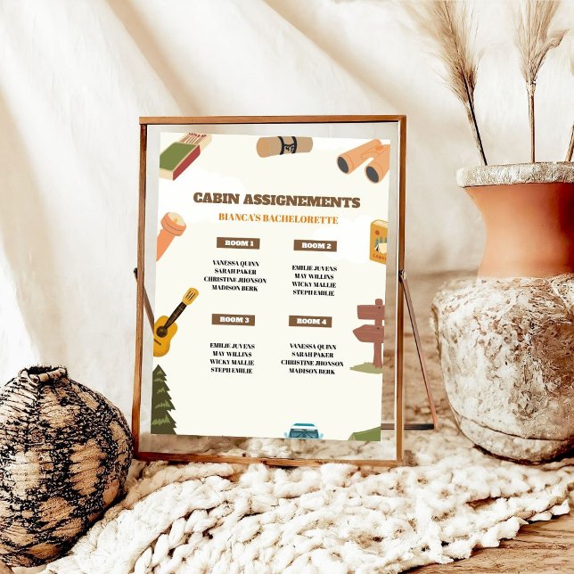 Póster Camping Rótulo de asignación de cabinas de la Bach (Subido por el creador)