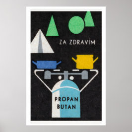 Póster Camping Stove Propane - Matchbox Print - Czech