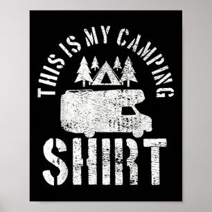 Póster Camping Trailer Camper Van Mobile Home Caravan Mot