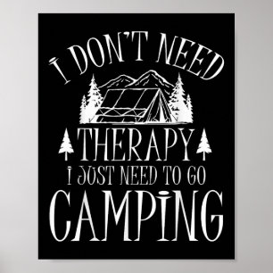 Póster Camping Trip vacaciones verano Reunión familiar me