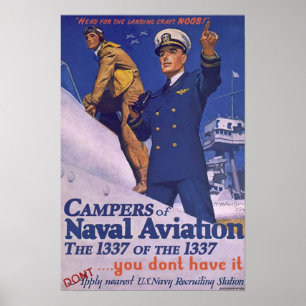 Póster Campistas de la aviación naval