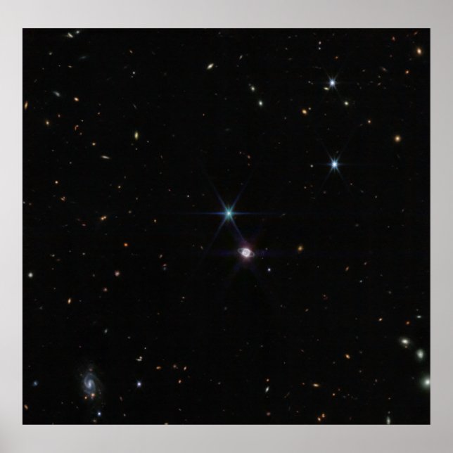 Póster Campo amplio del planeta Neptuno en James Webb (Frente)