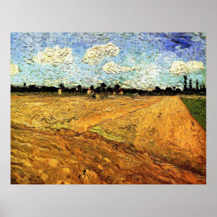 Póster Campo Arado (los Surcos) de Vincent van Gogh