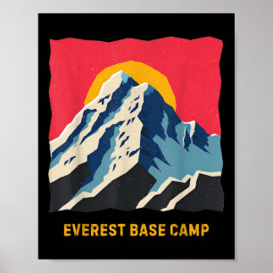 Póster Campo Base del Monte Everest Himalayas Senderismo