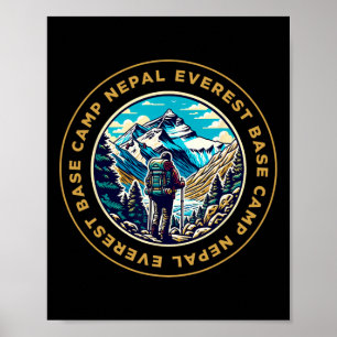 Póster Campo Base Everest Nepal Montaña Everest Vista Cam
