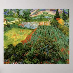 Póster Campo con amapolas por Vincent van Gogh