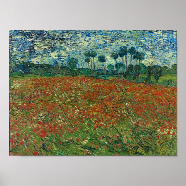Póster Campo de amapola de Vincent van Gogh Bella Artes (Frente)