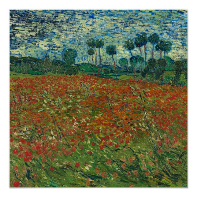Póster Campo de amapola de Vincent van Gogh Bella Artes (Anverso)