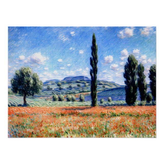 Póster Campo de amapola, Giverny (Anverso)