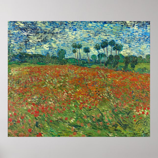 Póster Campo de amapola Vincent Gogh (Frente)