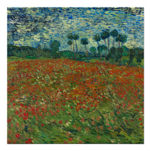 Póster Campo de amapola - Vincent van Gogh
