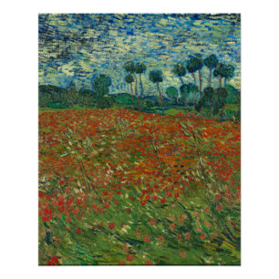 Póster Campo de amapola - Vincent van Gogh