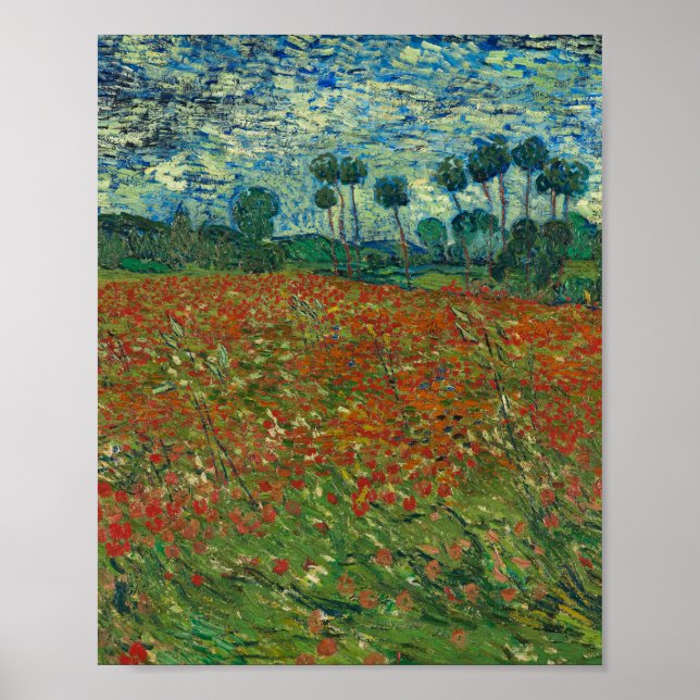 Póster Campo de amapola - Vincent van Gogh (Frente)