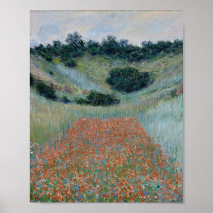 Póster Campo de amapolas en un hueco cerca de Giverny (po