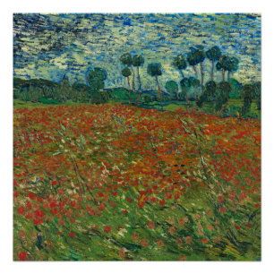 Póster Campo de amapolas por Vincent van Gogh Arte Fino