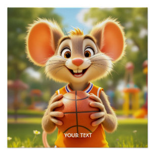 Póster Campo de baloncesto Fantasy Mouse