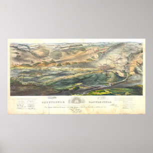 Póster Campo de batalla 1863 de Gettysburg