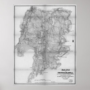 Póster Campo de batalla del Mapa de Chickamauga 19-20 de