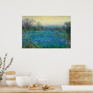 Póster Campo de Bluebonnets por Julian Onderdon