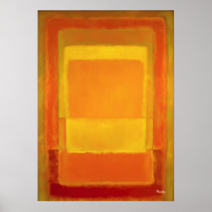 Póster Campo de Color Abstracto Moderno de Color Ámbar Do