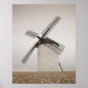 Póster Campo de Criptana, antiguos molinos de viento de L