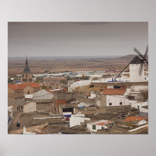 Póster Campo de Criptana, antique La Mancha windmills (Frente)