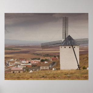 Póster Campo de Criptana, molinos de viento antiguos de L