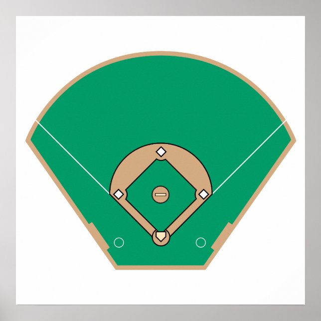Póster campo de diamantes de béisbol (Frente)