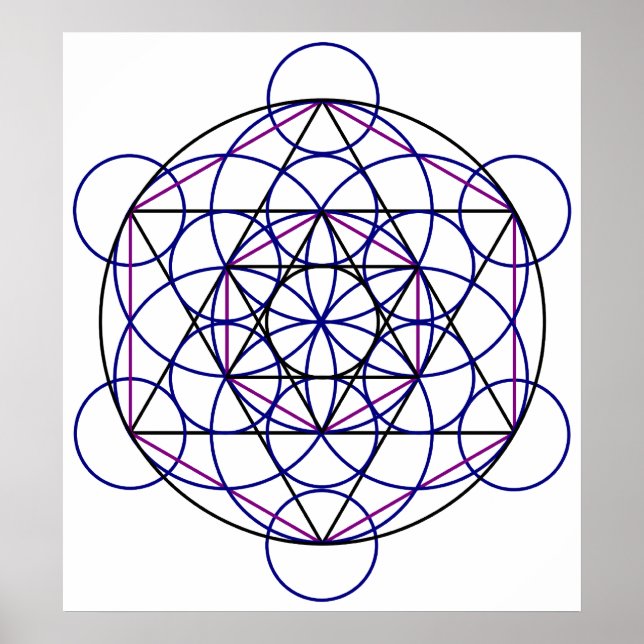 Póster Campo de energía de Merkaba Humano de nuestros 7 c (Frente)