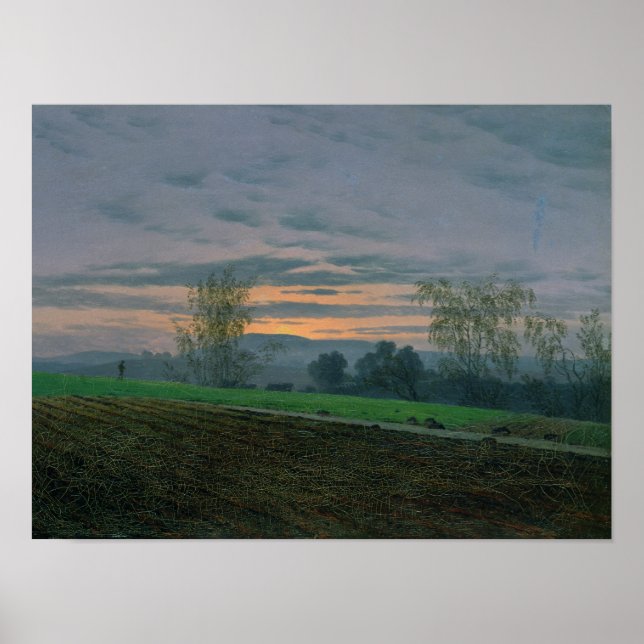 Póster Campo de flores, c.1830 (Frente)