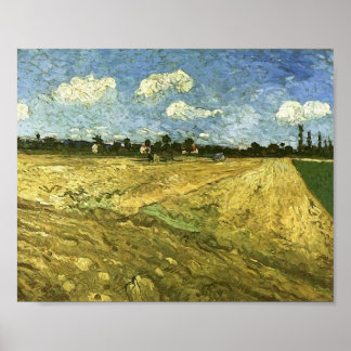 Póster Campo de flores, pintura Bella Artes Van Gogh