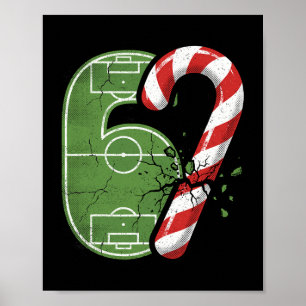 Póster Campo de fútbol de caramelo 67 agrietado divertido