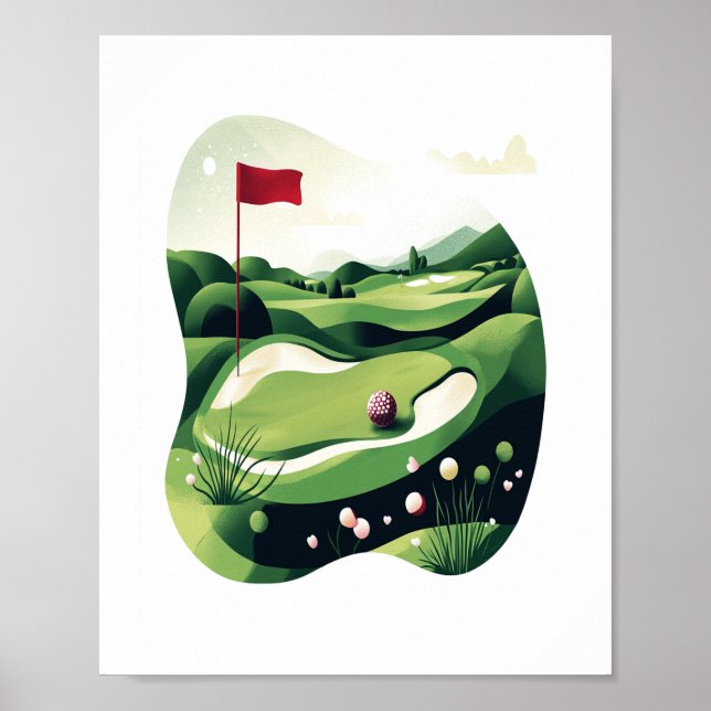 Póster Campo de golf (Frente)