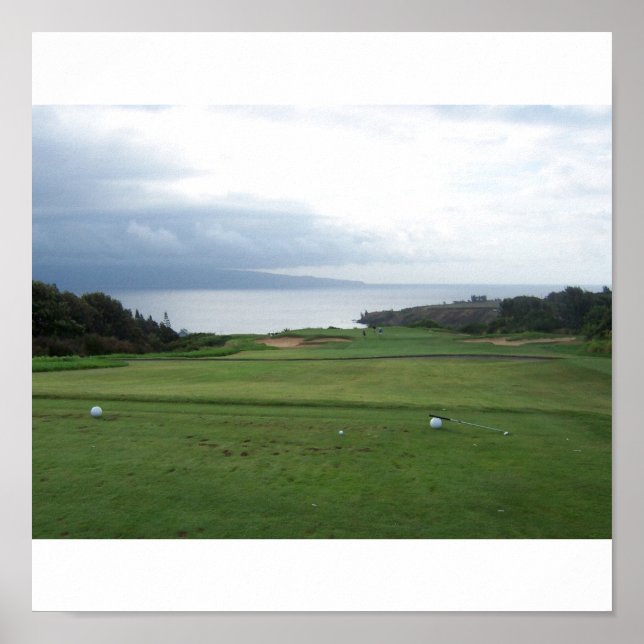 Póster Campo de golf de la Plantación de Kapalua (Frente)