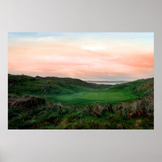 Póster campo de golf de lush green Ballybunion