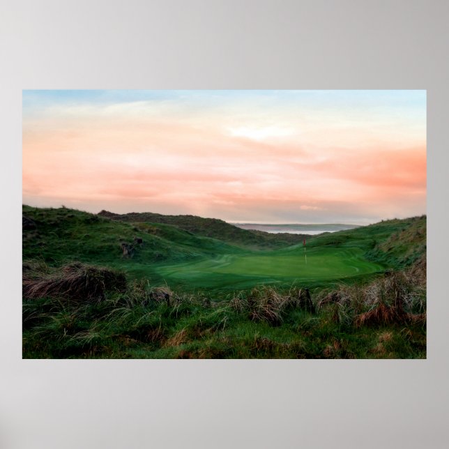 Póster campo de golf de lush green Ballybunion (Frente)