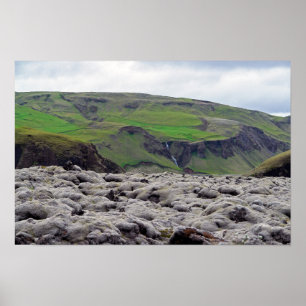 Póster Campo de lava de Eldhraun - Islandia del Sur