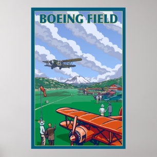 Póster Campo de Seattle, Washington - de Boeing