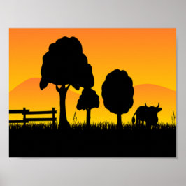 Póster campo de sol