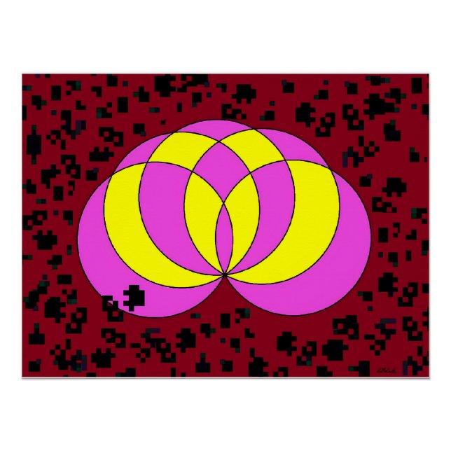 Póster Campo de Spiralina Aislado (Anverso)