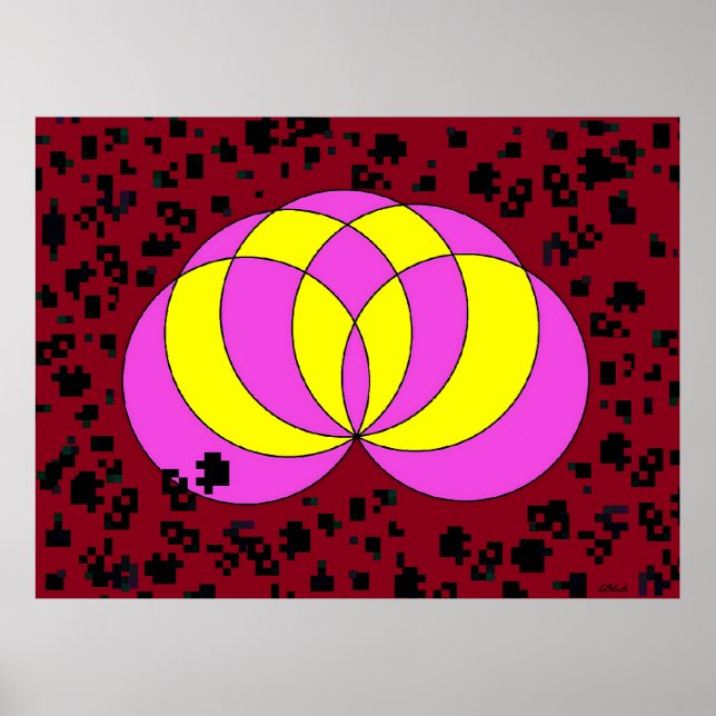 Póster Campo de Spiralina Aislado (Frente)