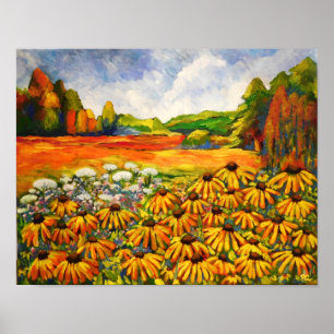 Póster Campo de Susan observada negro