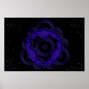 Póster Campo de tiempo-espacio trigonométrico-pitagoreo